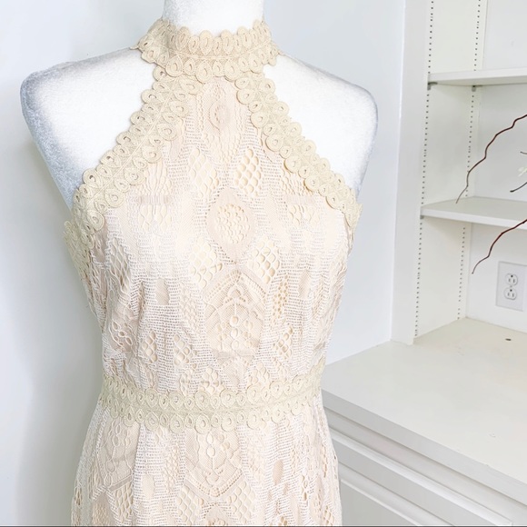 Anthropologie Foxiedox Maisie Lace Halter Dress 4 - Picture 10 of 16